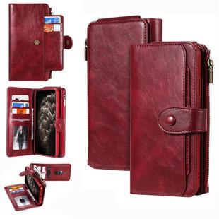 For iPhone 11 Pro Retro Multifunctional Horizontal Flip PU Leather Case with Card Slot & Holder & Wallet & Photo Frame(Red)