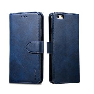For iPhone 6 GUSSIM Magnetic Horizontal Flip Leather Case with Holder & Card Slots & & Wallet(Blue)