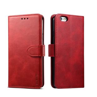 For iPhone 6 Plus GUSSIM Magnetic Horizontal Flip Leather Case with Holder & Card Slots & & Wallet(Red)
