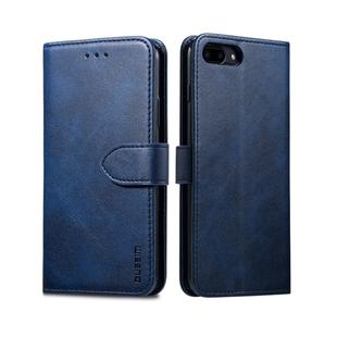 For iPhone 8 Plus / 7 Plus GUSSIM Magnetic Horizontal Flip Leather Case with Holder & Card Slots & & Wallet(Blue)