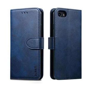 For iPhone 8  / 7 GUSSIM Magnetic Horizontal Flip Leather Case with Holder & Card Slots & & Wallet(Blue)