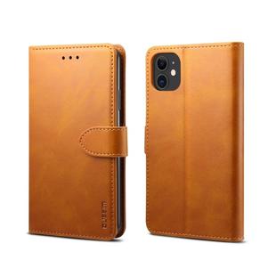 For iPhone 11 GUSSIM Magnetic Horizontal Flip Leather Case with Holder & Card Slots & & Wallet(Yellow)