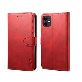 For iPhone 11 Pro Max GUSSIM Magnetic Horizontal Flip Leather Case with Holder & Card Slots & & Wallet(Red)