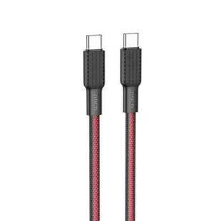 hoco X69 60W Type-C / USB-C to Type-C / USB-C Jaeger Charging Data Cable, Length: 1m(Black Red)