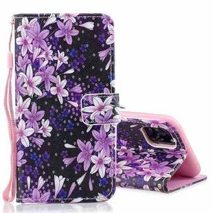 For iPhone 13 Pro Colored Drawing Leather Phone Case (Lily)