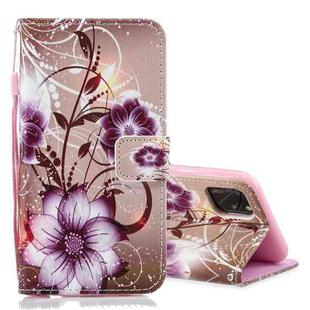 For iPhone 13 Colored Drawing Leather Phone Case(Lotus)