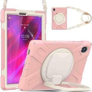 For Lenovo Tab K10 / M10 Plus Silicone + PC Protective Tablet Case(Cherry Blossom Pink)