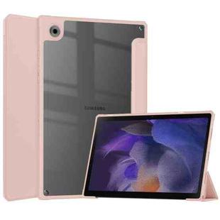 For Samsung Galaxy Tab A8 2021 SM-X205 Acrylic Smart Leather Tablet Case(Rose Gold)