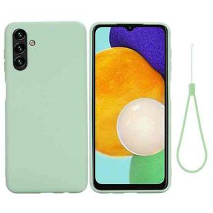 For Samsung Galaxy A13 5G Pure Color Liquid Silicone Phone Case(Green)