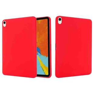 For iPad mini 6 Solid Color Liquid Silicone Dropproof Full Coverage Tablet Case(Red)