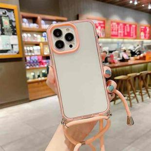 For iPhone 13 3 In 1 PC + TPU Transparent Phone Case(Pink)