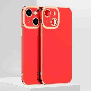 For iPhone 13 6D Electroplated TPU Phone Case(Red)