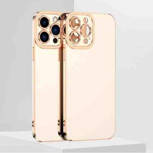 For iPhone 13 Pro Max 6D Electroplated TPU Phone Case (White)