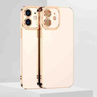 For iPhone 12 6D Electroplated TPU Phone Case(White)