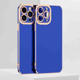 For iPhone 11 Pro Max 6D Electroplated TPU Phone Case (Blue)