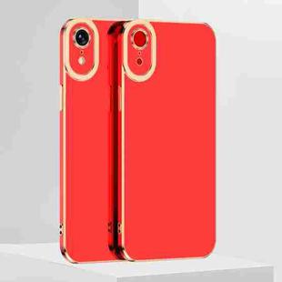 For iPhone XR 6D Electroplated TPU Phone Case(Red)