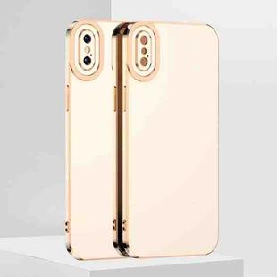 For iPhone XS Max 6D Electroplated TPU Phone Case(White)