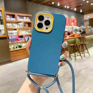For iPhone 13 mini 3 In 1 PC + TPU Solid Color Phone Case (Blue)