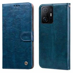 For Xiaomi Mi 11T Oil Wax Texture Leather Phone Case(Blue)