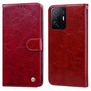 For Xiaomi Mi 11T Oil Wax Texture Leather Phone Case(Red)