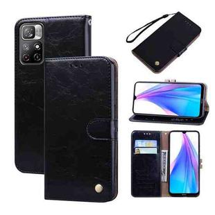 For Xiaomi Redmi Note 11 Pro+ 5G Oil Wax Texture Leather Phone Case(Black)