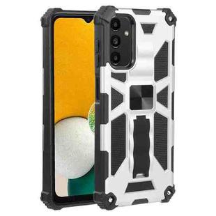 Shockproof TPU + PC Magnetic Protective Phone Case with Holder For Samsung Galaxy A13 4G/Galaxy A13 5G /Galaxy A13 Lite/Galaxy A04/Galaxy A04S/Galaxy A04E 4G(Silver)