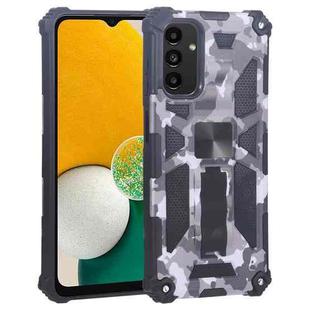 For Samsung Galaxy A13 5G Camouflage Armor Kickstand TPU + PC Magnetic Phone Case(Grey)