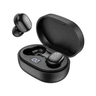 Borofone BW06 Manner True Wireless Digital Display Bluetooth Earphone with Charging Box(Black)