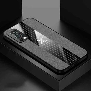 For OnePlus Nord 2 5G XINLI Stitching Cloth Texture Shockproof TPU Phone Case(Grey)