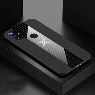 For OnePlus Nord N10 5G XINLI Stitching Cloth Texture Shockproof TPU Phone Case(Black)