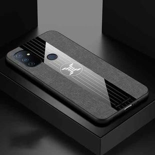 For OnePlus Nord N100 XINLI Stitching Cloth Texture Shockproof TPU Phone Case(Grey)