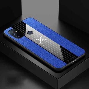 For OnePlus Nord N100 XINLI Stitching Cloth Texture Shockproof TPU Phone Case(Blue)