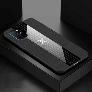 For OnePlus 8T XINLI Stitching Cloth Texture Shockproof TPU Phone Case(Black)