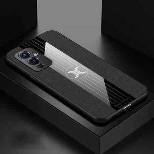 For OnePlus 9 XINLI Stitching Cloth Texture Shockproof TPU Phone Case(Black)