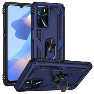 For OPPO A16 Shockproof TPU + PC Phone Case(Blue)