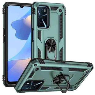 For OPPO A16 Shockproof TPU + PC Phone Case(Dark Green)