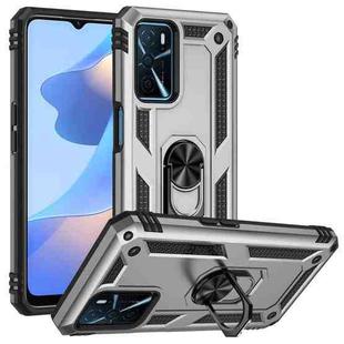 For OPPO A16 Shockproof TPU + PC Phone Case(Silver)