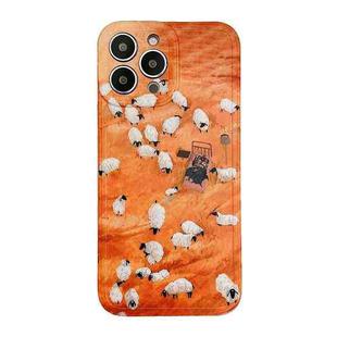 TPU Pattern Shockproof Phone Case For iPhone 13 Pro(Lambs)