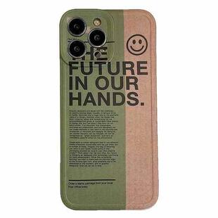 TPU Pattern Shockproof Phone Case For iPhone 13 Pro Max(English Smiling Face)