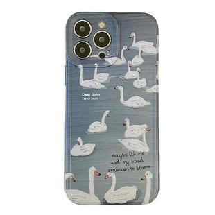 TPU Pattern Shockproof Phone Case For iPhone 12(Little Swan)