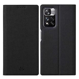 For Xiaomi Redmi Note 11 Pro ViLi DMX Series Shockproof Magnetic Flip Leather Phone Case(Black)