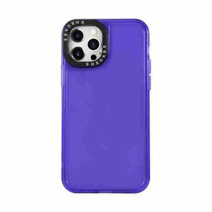 For iPhone 13 mini Black Lens Frame Transparent TPU Phone Case (Blue)