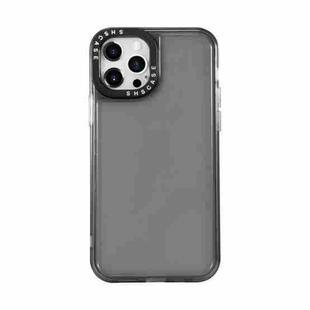 For iPhone 13 Black Lens Frame Transparent TPU Phone Case(Black)