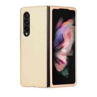 For Samsung Galaxy Z Fold3 5G Plain Texture Phone Case(Gold)