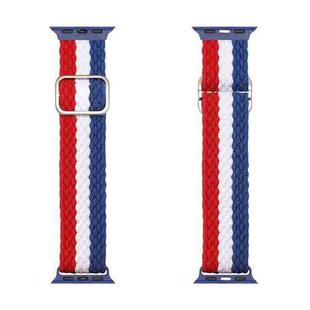 DUX DUCIS Nylon Braided Watch Band Mixture Version For Apple Watch Series 7 45mm / 6&SE&5&4 44mm / 3&2&1 42mm(Red White Blue)