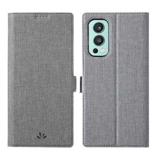 For OnePlus Nord 2 5G ViLi K Series Shockproof Magnetic Buckle Leather Phone Case(Grey)