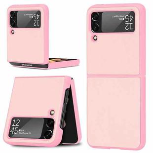 For Samsung Galaxy Z Flip3 5G Cross Texture Phone Case(Pink)