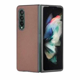 For Samsung Galaxy Z Fold3 5G Litchi Texture Phone Case(Brown)