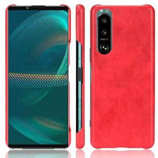 For Sony Xperia 5 III Litchi Texture PC + PU Phone Case(Red)