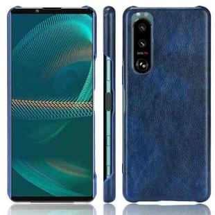 For Sony Xperia 5 III Litchi Texture PC + PU Phone Case(Blue)